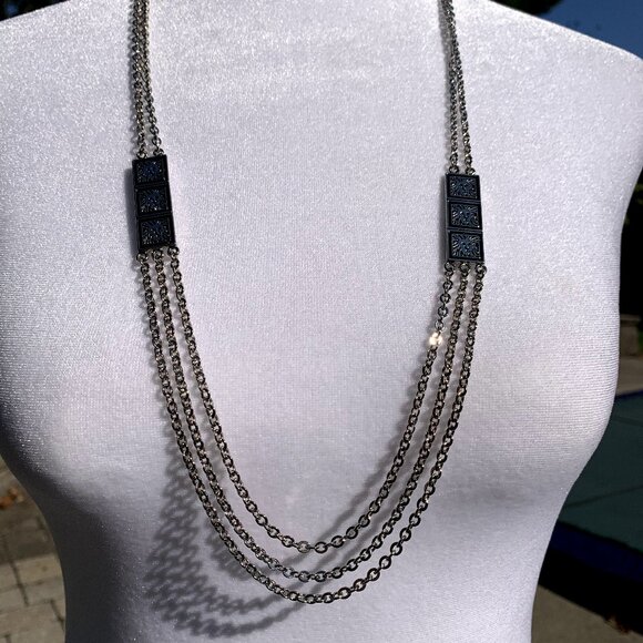 Vtg Elegant Anne Klein 2-3 Strand Long Necklace - Picture 2 of 10